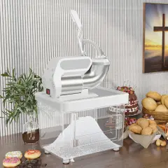 10 Gallon Storage Ice Crusher with Stainless Steel Dual Blades and Waterproof Safety Switch White