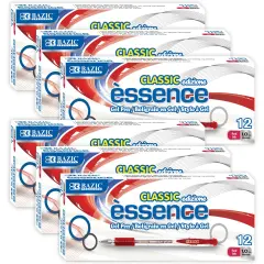 Essence Gel Pen with Cushion Grip, Red, 12 Per Box, 6 Boxes