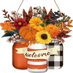 Fall Decor Wood Pumpkin Fall Door Sign
