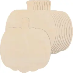 12 Pieces Large Wooden Pumpkin Cutouts 11 Inches Unfinished Wood Craft