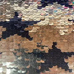 1 Yard Reversible Star Sequin Poly Spandex Fabric for Dancewear Costumes and Craft Decor 56/54 Inch Width Black Gold Face