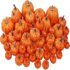 46 Pcs Assorted Size Artificial Pumpkins Fall Decorations