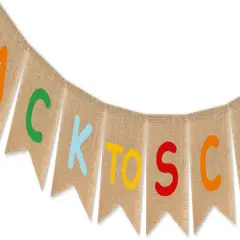 Burlap First Day of School Party Garland