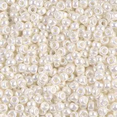 Miyuki Round Seed Beads Size 6/0 20g Ivory Pearl Ceylon