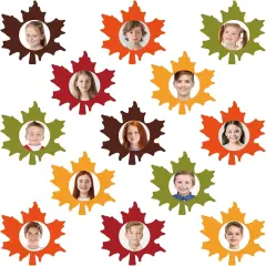 Colorful Autumn Maple Leaf Paper Cut-Outs