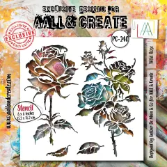 AALL And Create Stencil 6"X6"-Wild Rose
