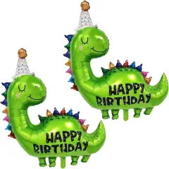 2 PCS 35 Inch Dino Balloons,Dinosaur Birthday Balloon
