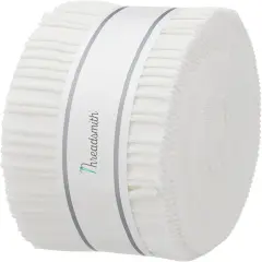Threadsmith - Jelly Roll - 40 Strips 2.5x44 inches 100% Cotton (White)