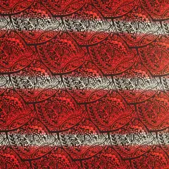 1 Yard Traditional Polynesian Tattoo Cotton-Poplin Fabric Gradient Design, 36" L x 45" W Red