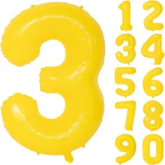 40 In yellow graffiti Number Balloons - 	Yellow 3