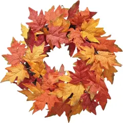 Artificial Fall Wreath for Front Door - 18"