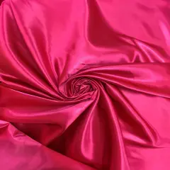 1 Yard Hot Pink Bridal Satin Material 58/60 Inch Wide Shiny Soft Polyester for Fashion, Curtains & DIY Crafts