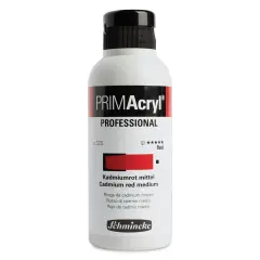 Schmincke Primacryl Professional Fluid Acrylic - Cadmium Red Medium, 250 ml bottle