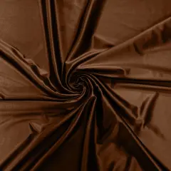 1 Yard Casino Stretch Satin Spandex Fabric Shiny for Dresses & Costumes Brown