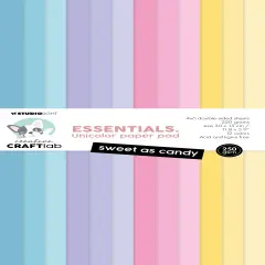 Creative Craftlab Essentials Unicolor Paper Pad 5.9"X11.8"-Sweet As Candy