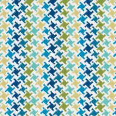 Capri - Aqua,Teal, Blue, Green Abstract,Geometric, Small Scale Upholstery Fabric 54"
