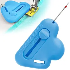 Magnetic Seam Guide for Sewing Machine with Seam Ripper Thread Remover Tool Multifucntional Magnetic Sewing Guide Hemmer with Scale Universal Sewing Supplies and Accessories (Blue)