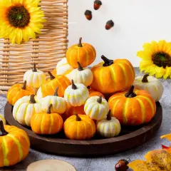 72 Pcs Mini Pumpkins Fall Decoration