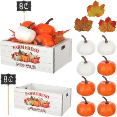16 Pcs Fall Tiered Tray Decor