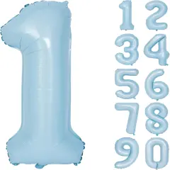 40 In Matte Blue Number Balloons