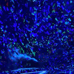 1 Yard Vinyl Broken Glass Hologram Stretch Spandex Fabric Dancewear Activewear Cosplay 56" Width Royal