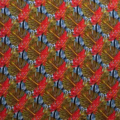 1 Yard Split Leaf Sarong with Fringes Rayon Fabric 72" L x 45" W Charcoal Gray