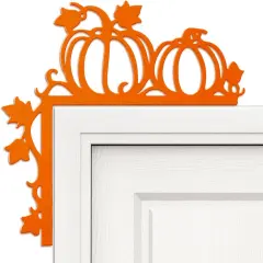 Metal Fall Pumpkin Door Topper