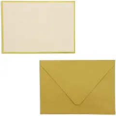 48 Pack Blank Invitation Cards and Envelopes for Thank You Note, Gold Foil Border, 5 x 7 Inch