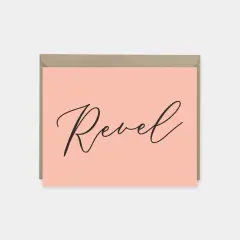 "Revel" Script Pink Party Invitation Card