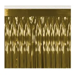 Beistle 1-Ply Metallic Fringe Drape - 10ft Gold