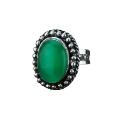 Zodiac Ring with Oxidised Plating Women Rings Open Wrap Finger Rings Adjustable Indian Bollywood Jewelry Antique Vintage Knuckle Boho Jewelry for Women - Gift for Her GREEN