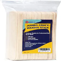 100 Piece Large Jumbo Wooden Craft Sticks