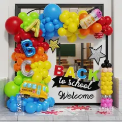 Back to School Rainbow Letter Balloon Arch Kit