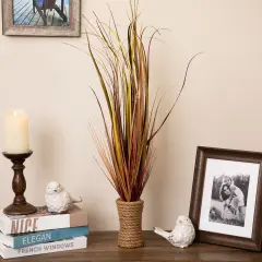 Northlight Artificial Grass Plant in a Rope Pot - 34" Brown