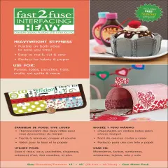 C&T Publishing Fast2fuse Craft Pack Interfacing Heavyweight-15"X18"X3/32"