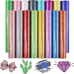 Glitter HTV Heat Transfer Vinyl - 16 Sheets