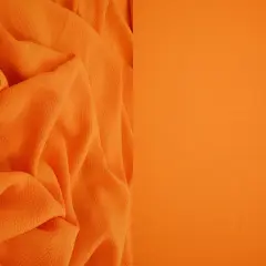 1 Yard Ghost Crepe Solid Woven Fabric Stretch Textured Drapery Upholstery 57/58" Width ORANGE LT