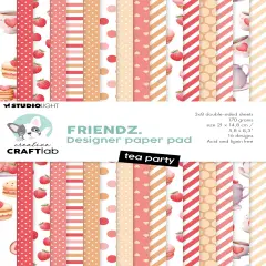Studio Light Friendz Design Paper Pad 8.26"X5.83" 24/Pkg-Nr. 293 Tea Party