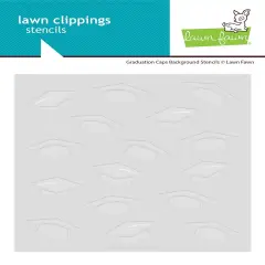 Lawn Clippings Stencils-Graduation Caps Background