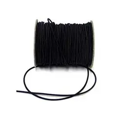 1/8 Inch (3mm) Round Elastic Cord Black White & More Colors Full Roll