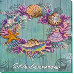 Bead Embroidery Kit - Wreath of shells