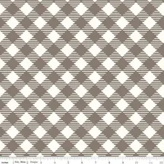 Brown Pebble Lori Holt Bee Ginghams Cotton Wideback Fabric per yard