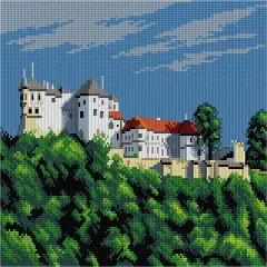 Needlepoint canvas for halfstitch without yarnThe Lupca Castle 3583J