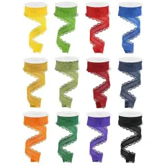 1.5" Scalloped Edge Ribbon: Primary Color Assortment (10 Yard)