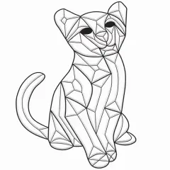 6-1/2" x 9-7/8" Exquisite Clear Glass Cat Bevel Cluster EC189