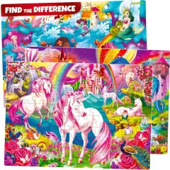 100 Pcs Floor Puzzles for Kids | Unicorns, Princess & Mermaids