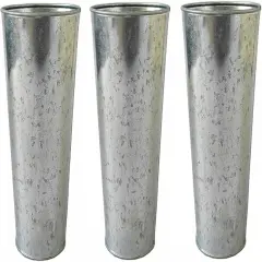 Enhance Your Decor with Set of 3 Galvanized Vases/French Buckets