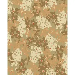 Earthy Floral Cotton Fabric | By the Yard | Sewing and Crafting | 44 inches wide