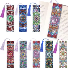 8 Pcs Diamond Painting Bookmark Kits for Adults(Mandala)