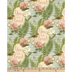 You are Loved Cotton Fabric | By the Yard | Sewing and Crafting | 44 inches wide